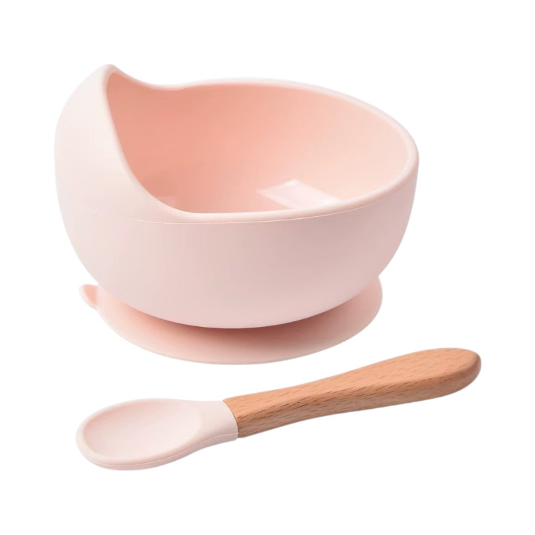 Set Bol en Silicone avec Cuillère Bois