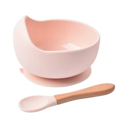 Set Bol en Silicone avec Cuillère Bois